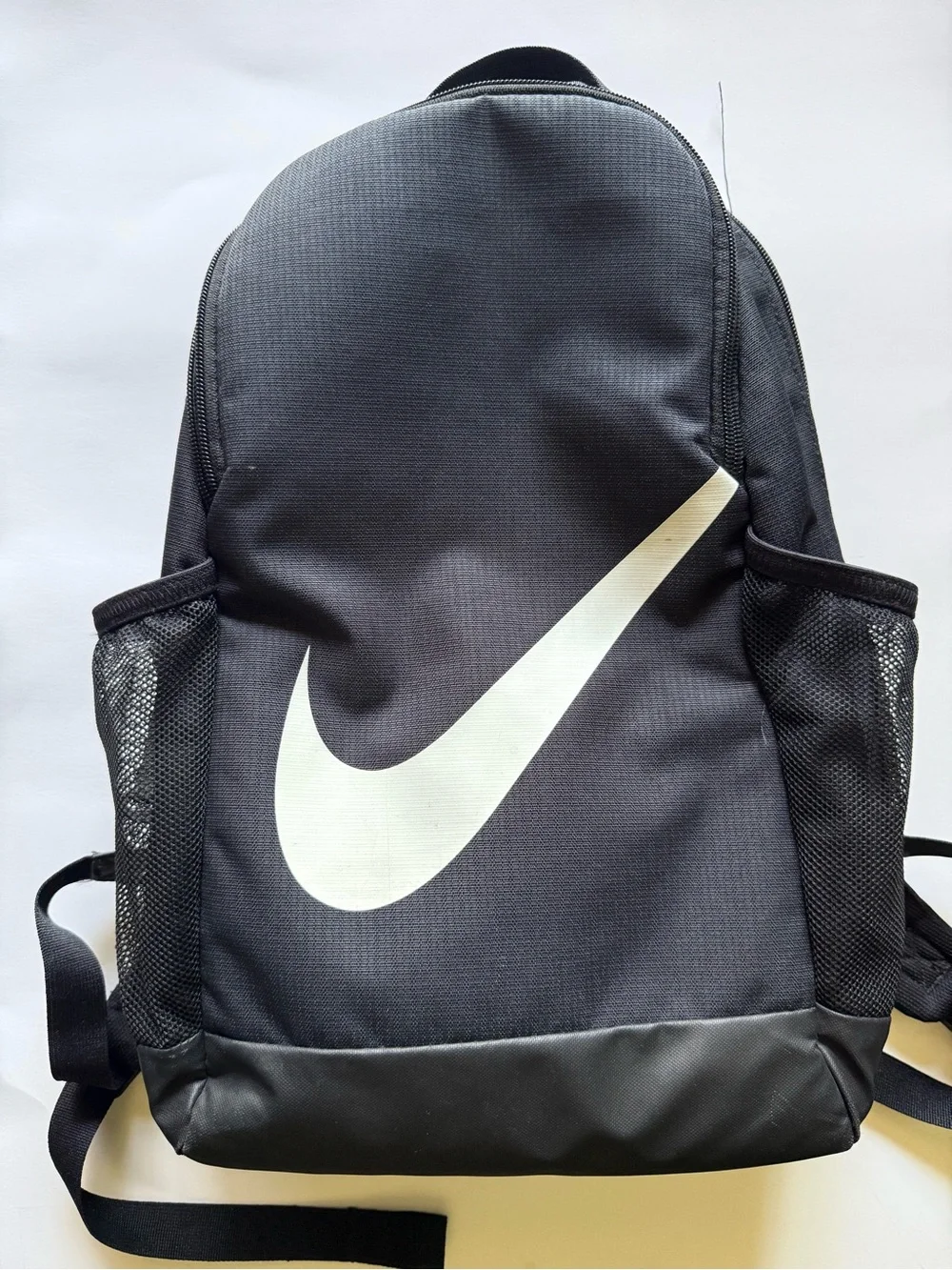 Nike Black Backpack with White Swoosh Logo